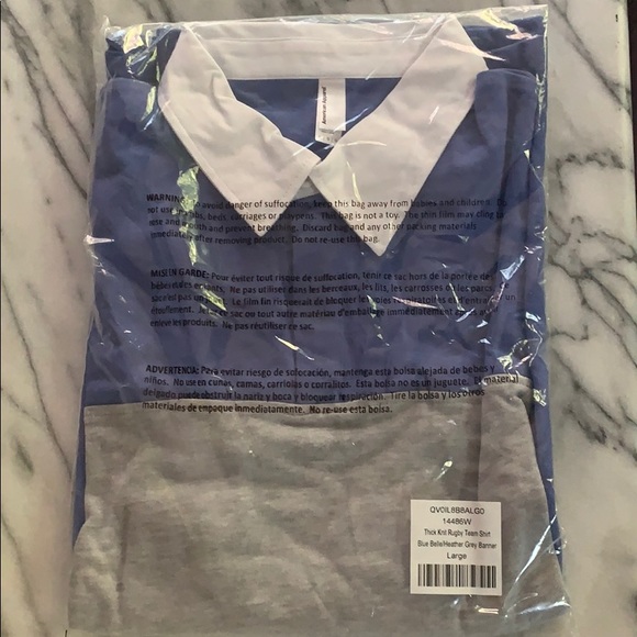 NWT American Apparel Thick Knit Rugby Team shirt - Picture 2 of 2